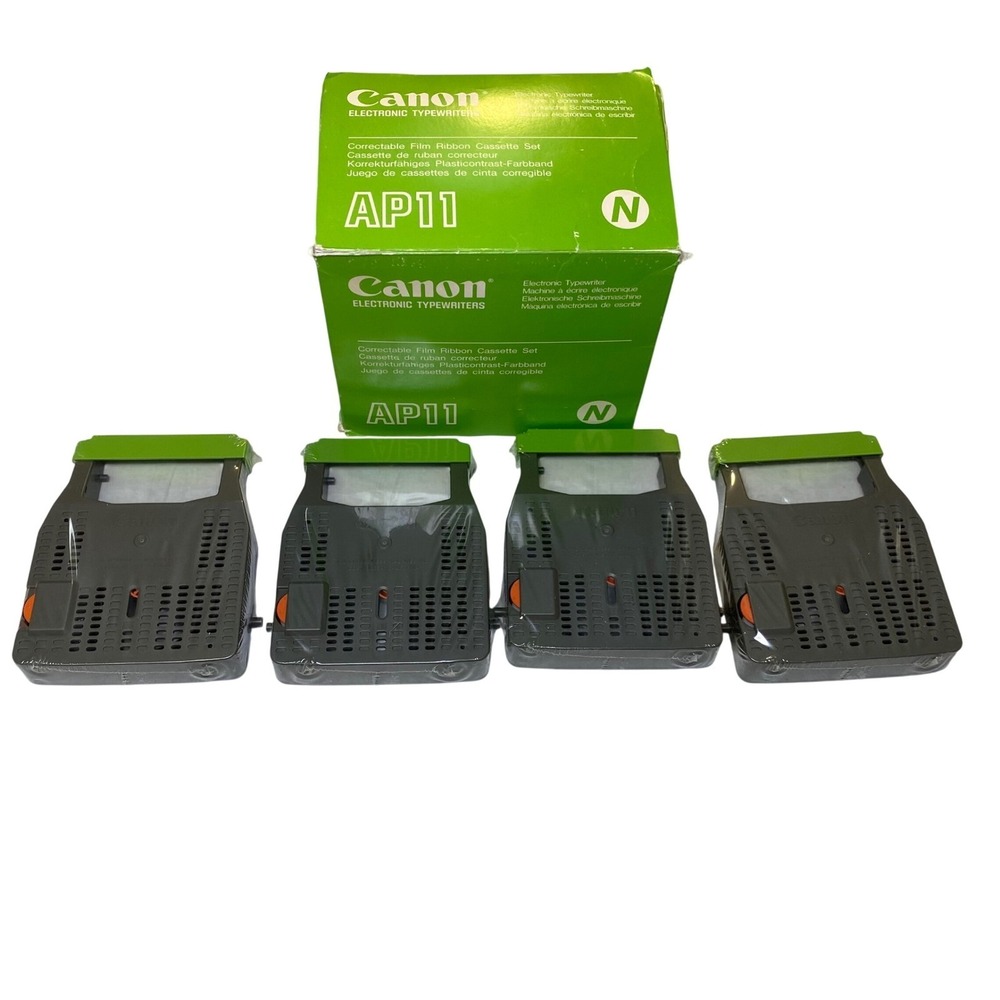 Canon AP11 Correctable Film Ribbon Cassette Set Electronic Typewriter Lot of 4